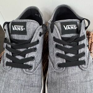 Vans Men's Black and Gray Sneakers, 9.5
